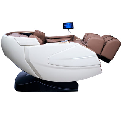 IWAO Gravity med stemmekontrol - 4D Massagestol - Hvid/Brun