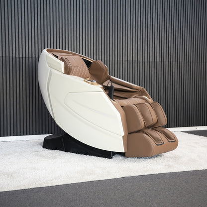 IWAO Gravity med stemmekontrol - 4D Massagestol - Hvid/Brun