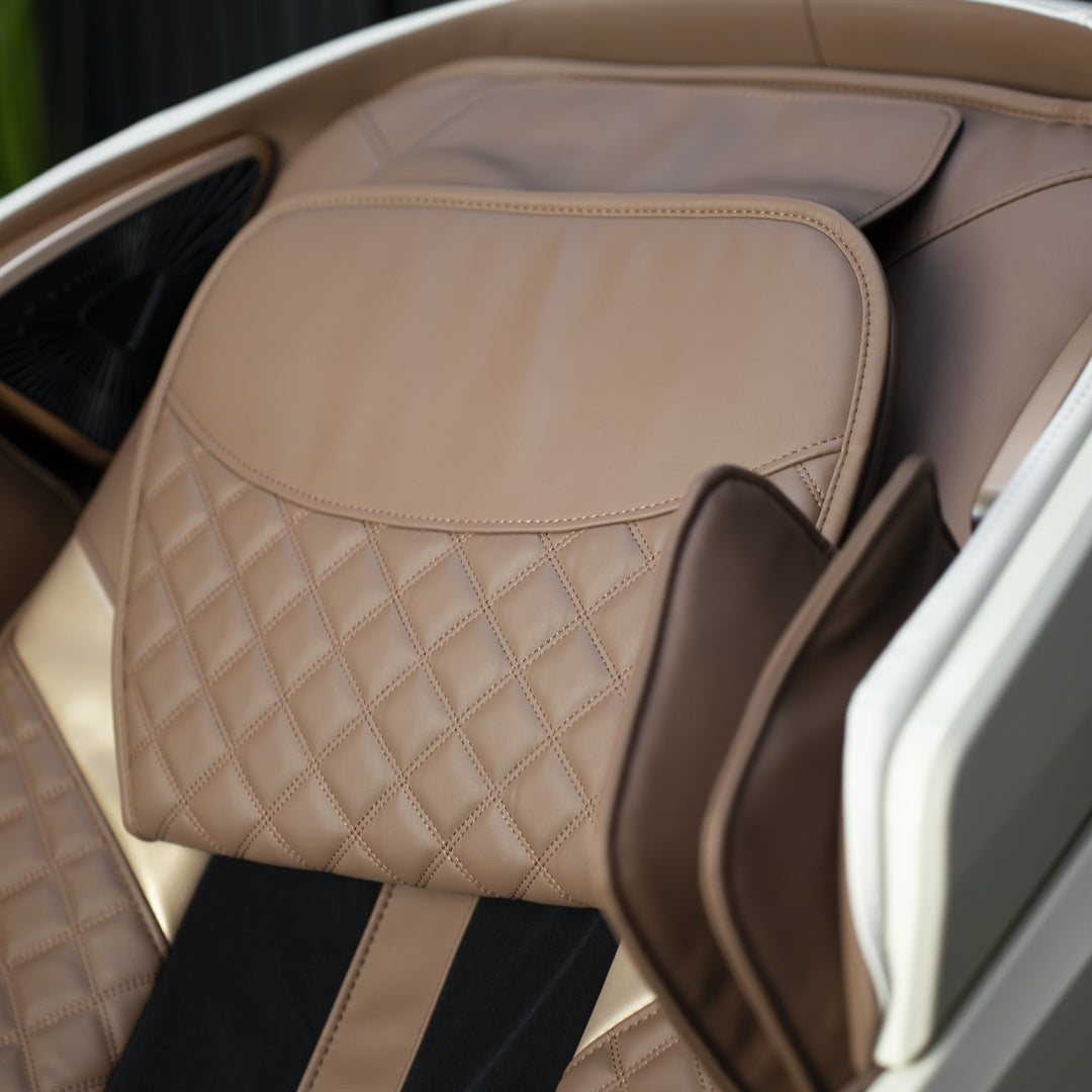 IWAO Gravity med stemmekontrol - 4D Massagestol - Hvid/Brun