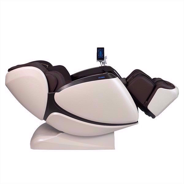 OGAWA Master Sensei - Espresso - 4D Massagestol set fra siden i zero gravity mode