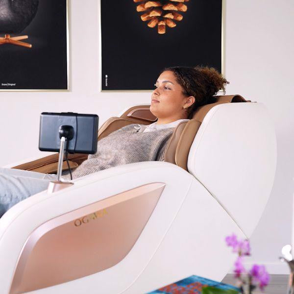 OGAWA Sonic-X - Latte - 2D Massagestol nyd lindring med massage i eget hjem