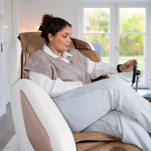 OGAWA Sonic-X - Latte - 2D Massagestol afslapning med massage